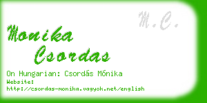 monika csordas business card